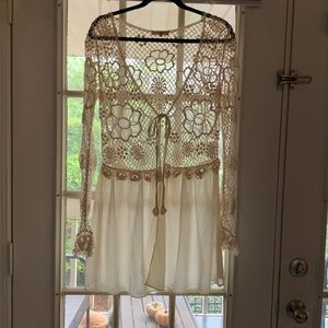 Altar’d State Woven Cardigan, off white, size small